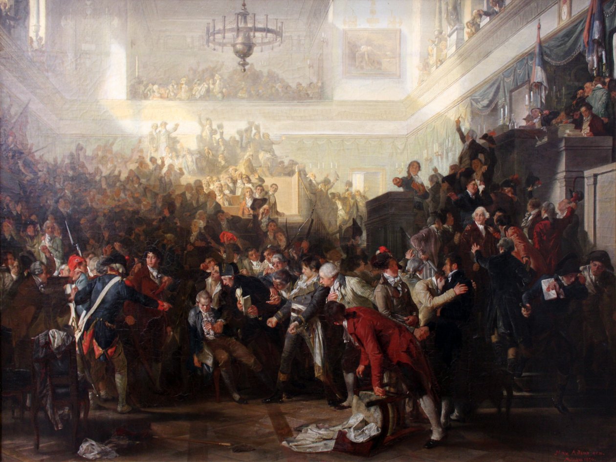 Der Sturz von Robespierre im Nationalkonvent am 27. Juli 1794 von Max Adamo