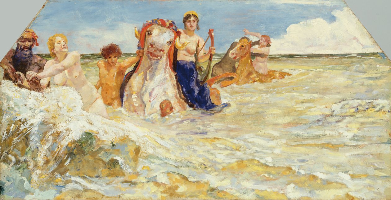 Meeresgötter in der Brandung, 1884-85 von Max Klinger