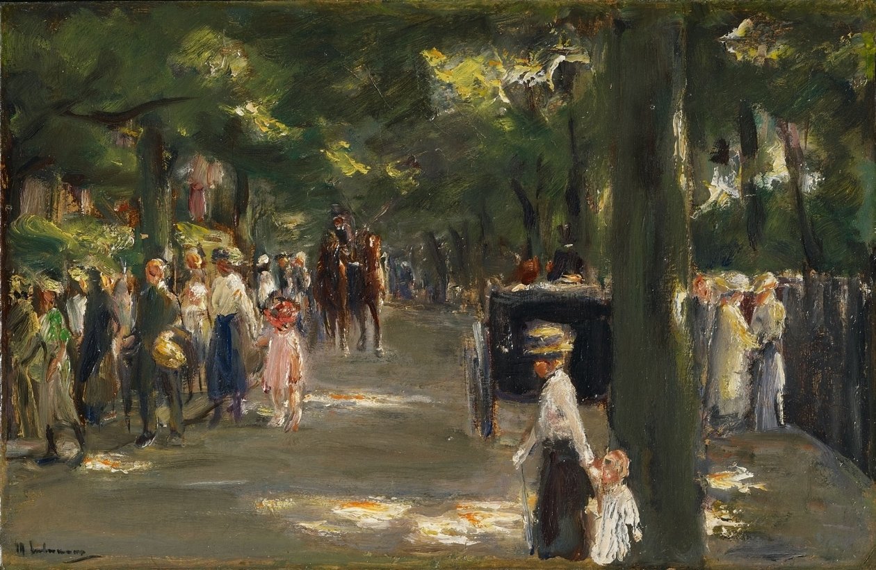 Die große Seestraße in Wannsee mit Spaziergängern von Max Liebermann