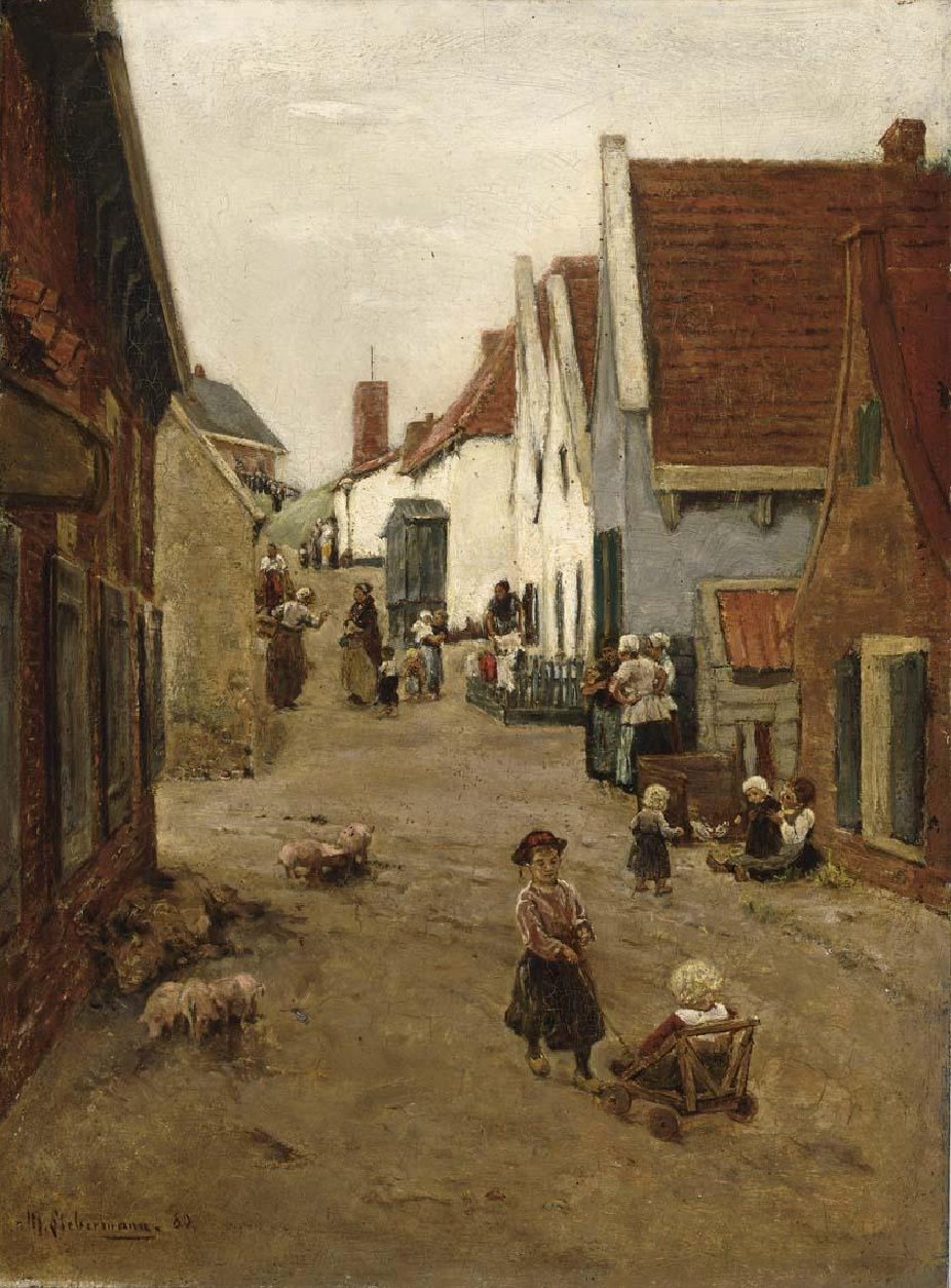 Holländische Dorfstraße von Max Liebermann