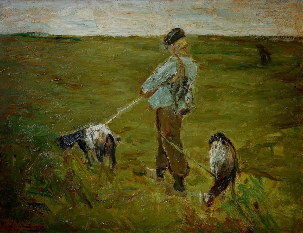 Junge mit Ziegen von Max Liebermann