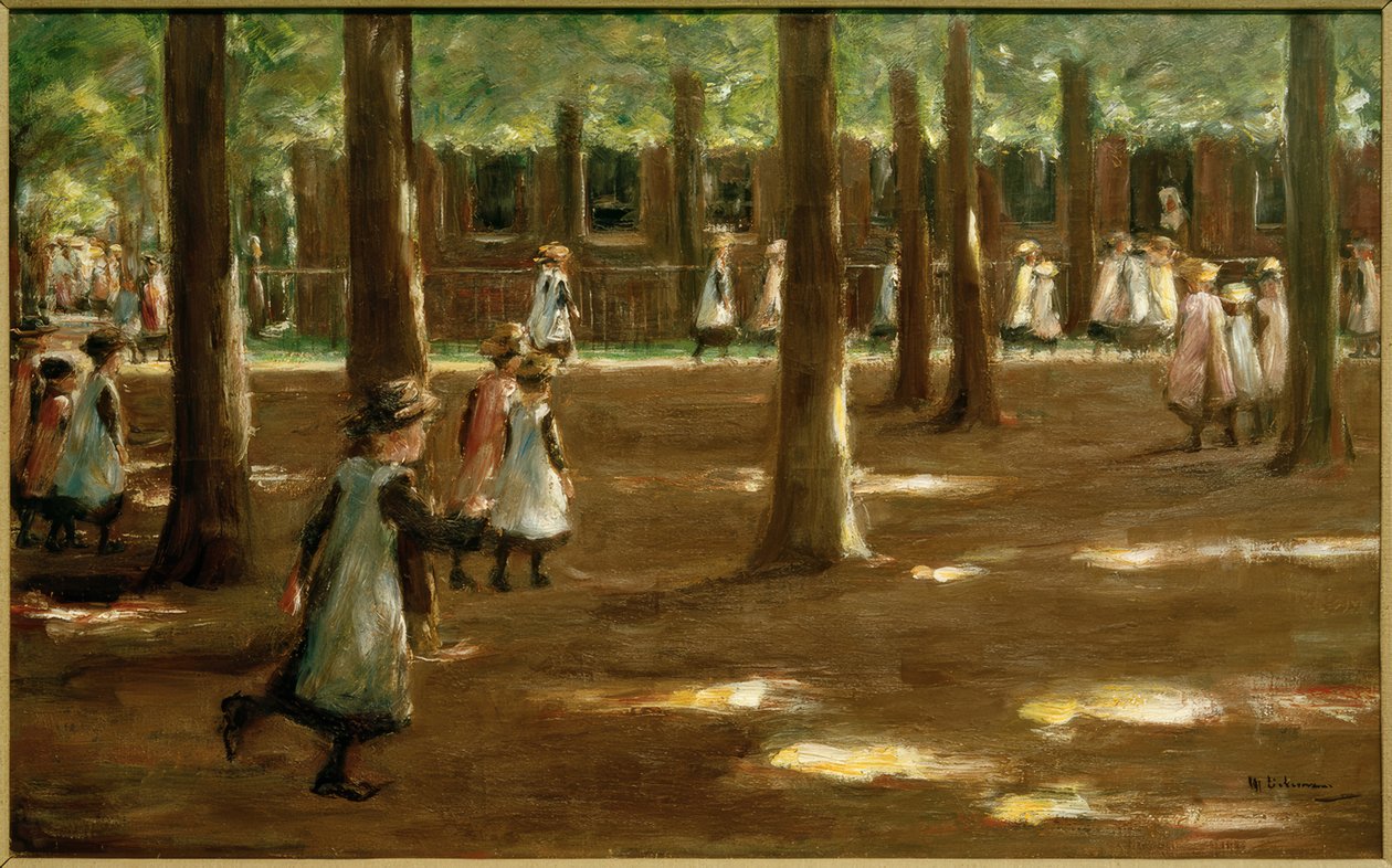 Schulgang in Laren - Kompositionsstudie von Max Liebermann