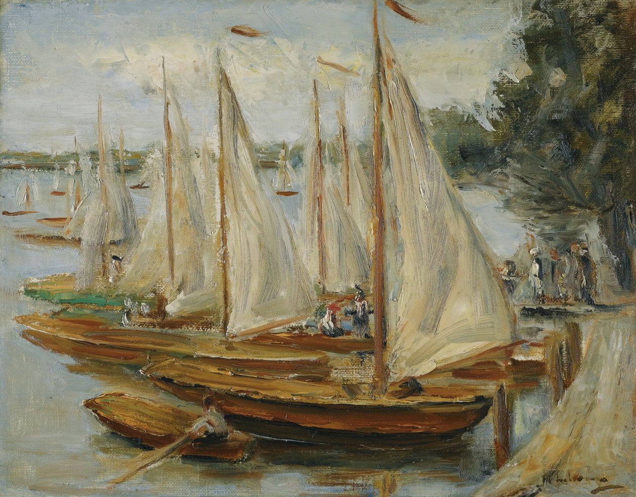 Segelboote am Wannsee von Max Liebermann