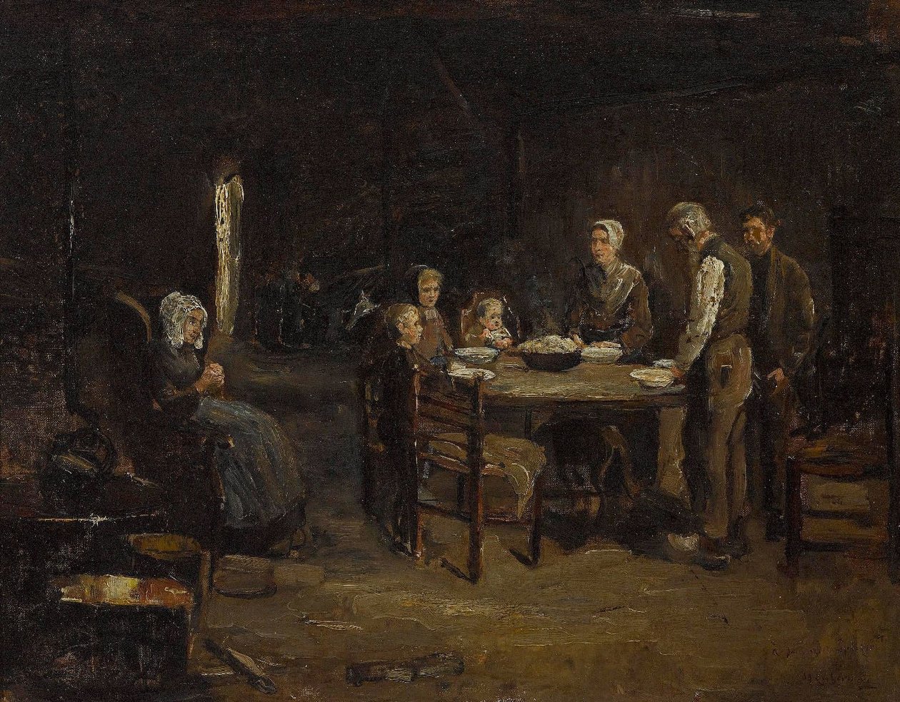 Tischgebet von Max Liebermann