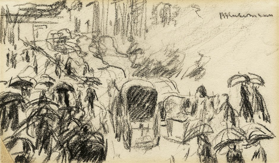Unter den Linden im Regen von Max Liebermann