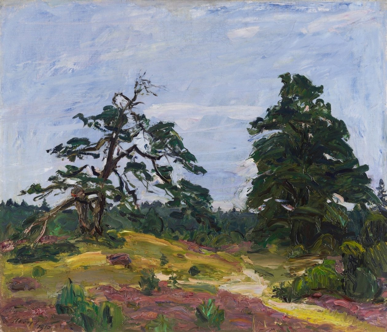 Heide und Bäume von Max Slevogt