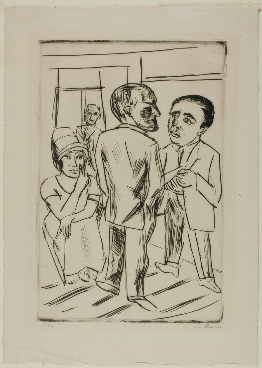 Im Hotel (Der Dollar) von Max Beckmann
