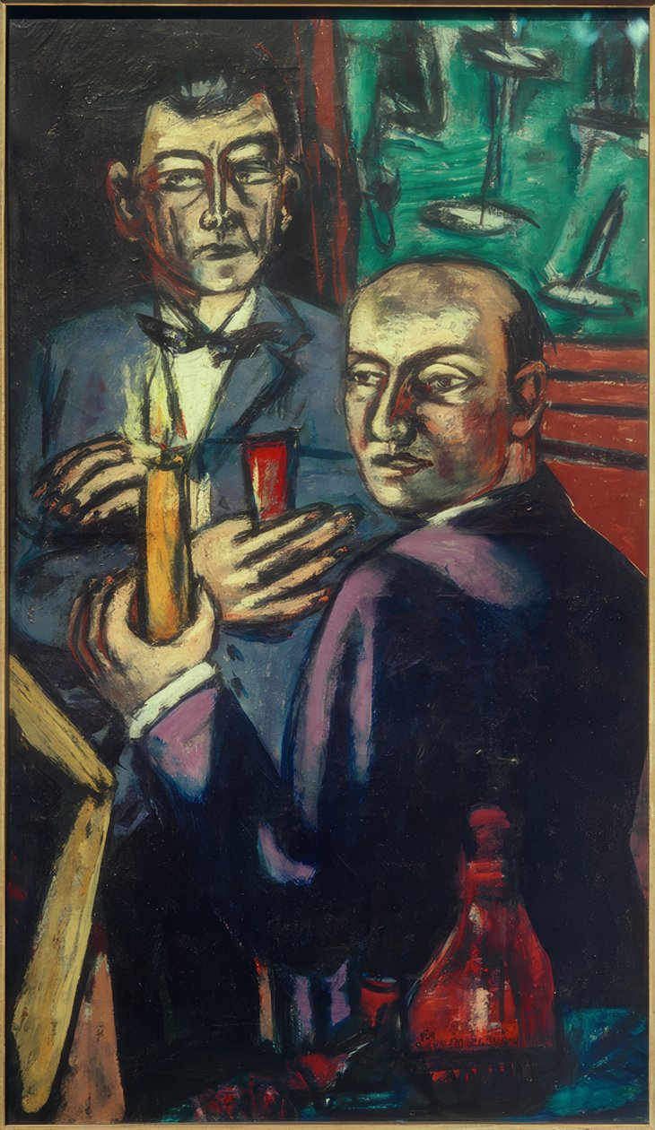 Bildnis Curt Valentin und Hanns Swarzenski von Max Beckmann