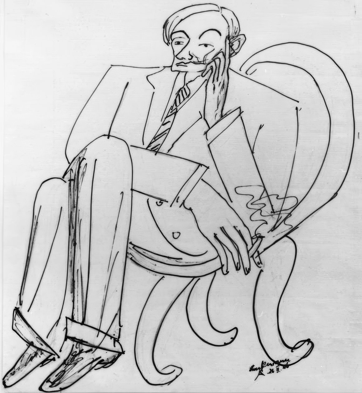 Bildnis Friedrich Vordemberge-Gildewart von Max Beckmann