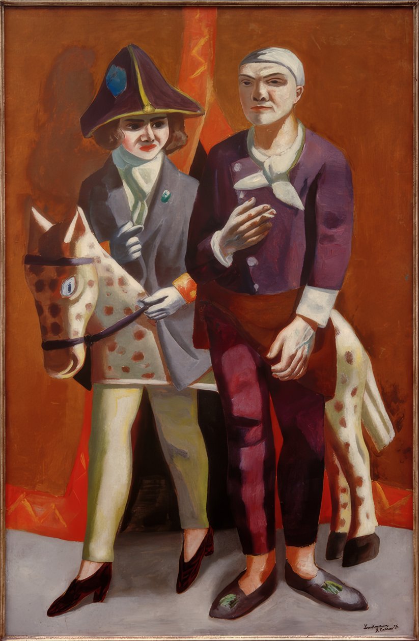 Doppelbildnis Karneval von Max Beckmann