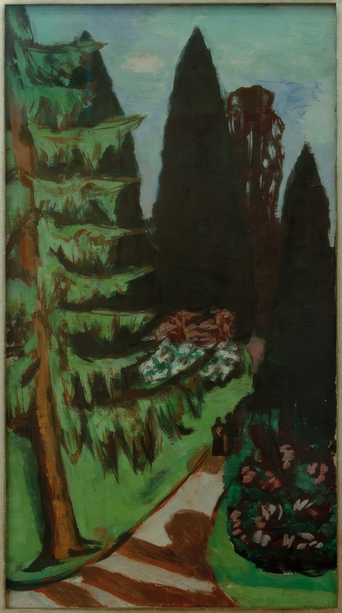 Eyckenstein-Zypressen von Max Beckmann