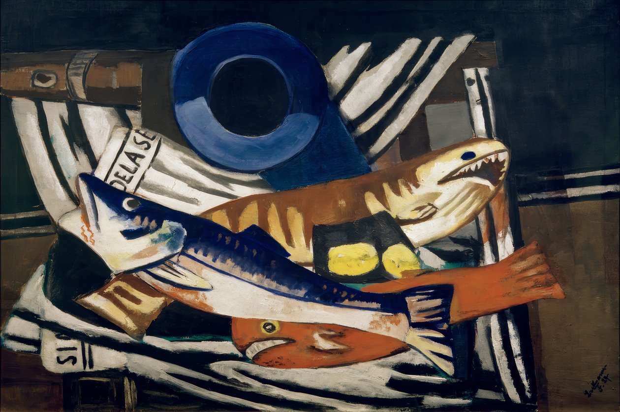 Großes Fischstilleben von Max Beckmann