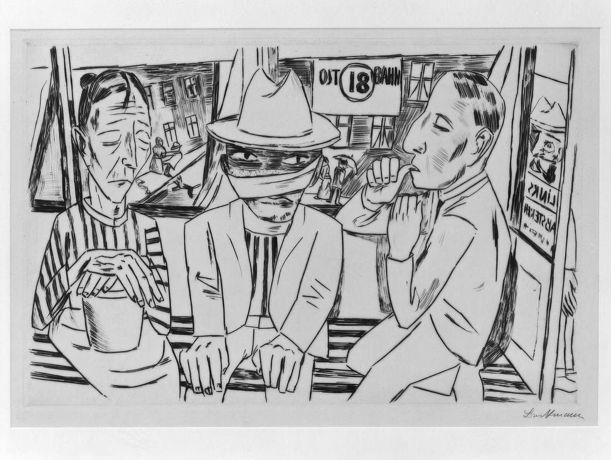 In der Trambahn von Max Beckmann