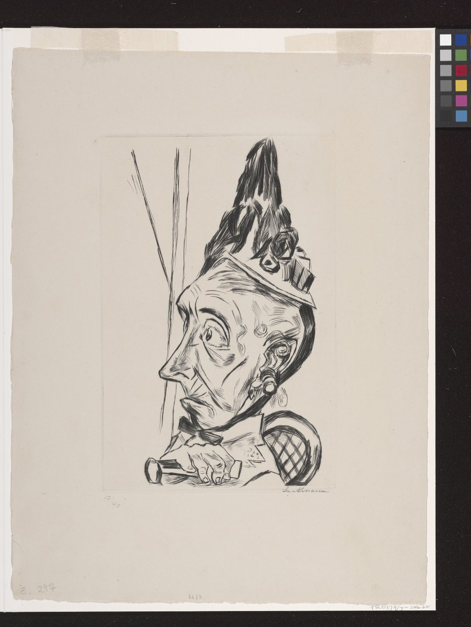 Alte Frau mit Haube von Max Beckmann