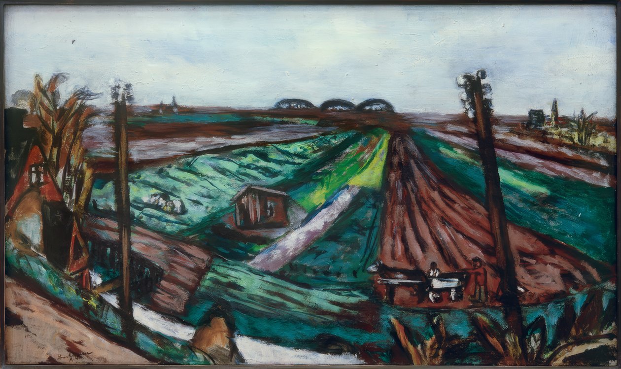 Polderlandschaft mit Hembrug von Max Beckmann