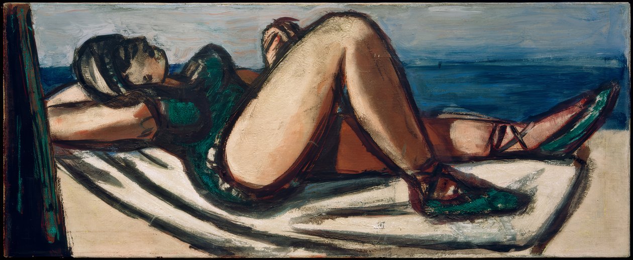 Schlafende am Strand von Max Beckmann
