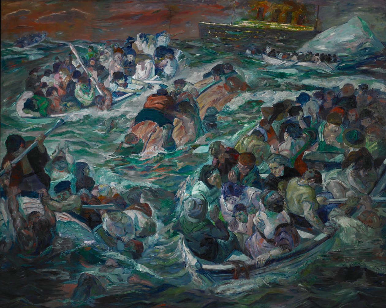 Untergang der Titanic von Max Beckmann