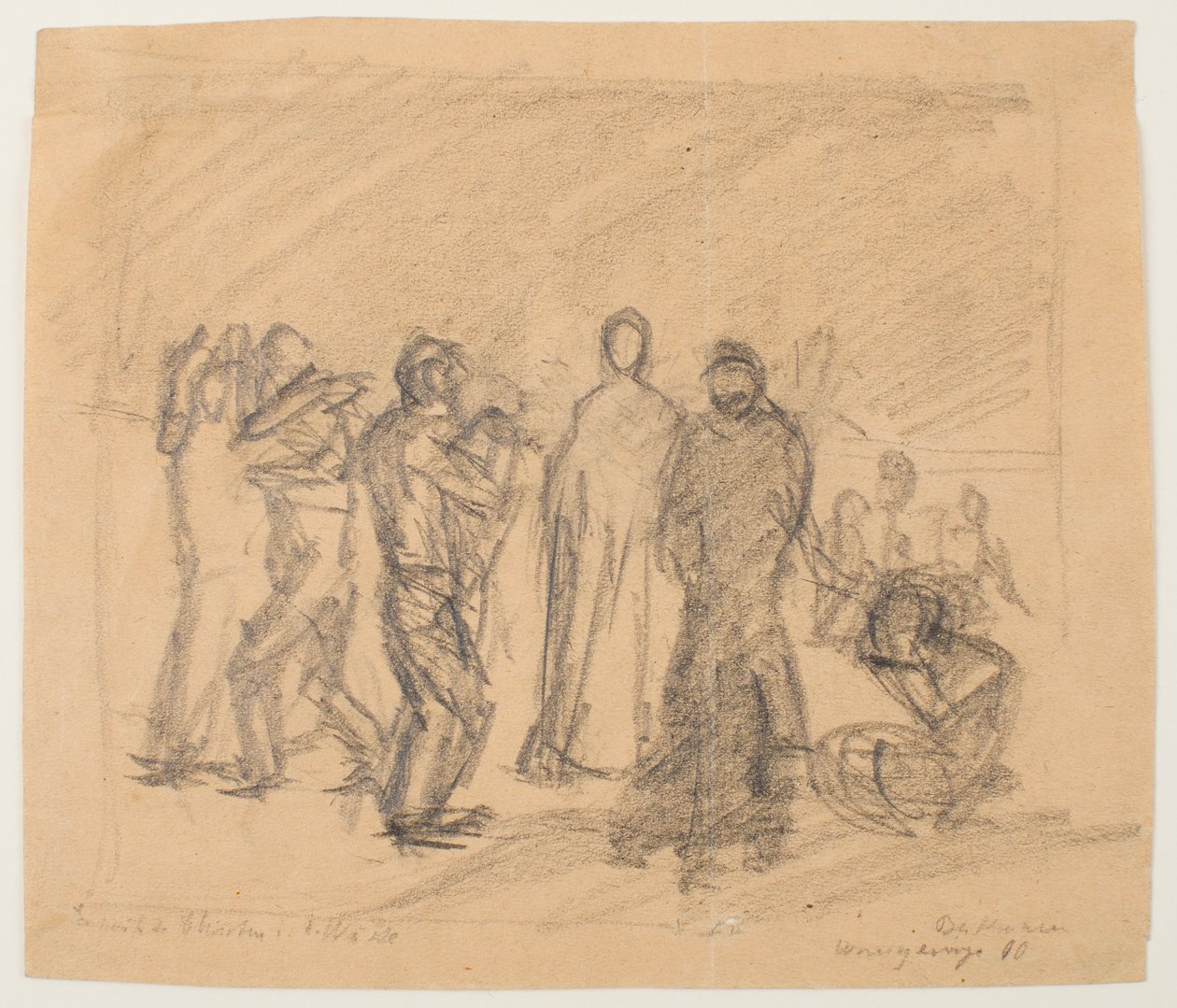 Skizze für Christus in der Wüste von Max Beckmann