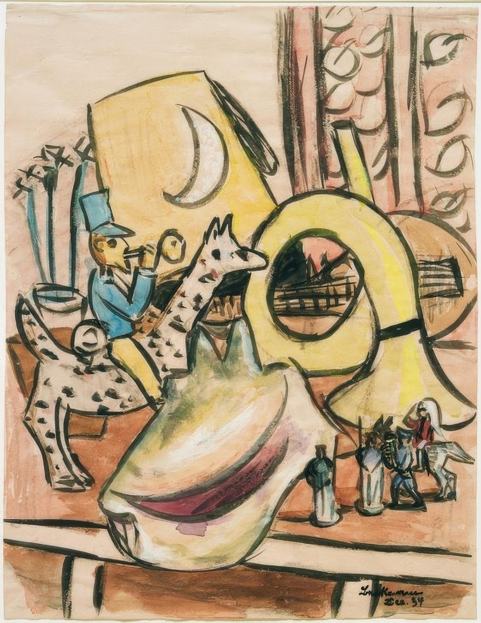 Stilleben mit Spielzeug und Muschel von Max Beckmann