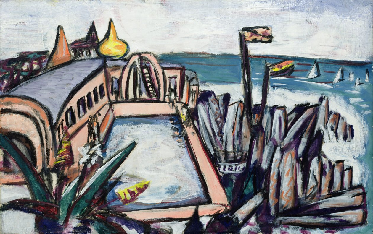 Schwimmbad in Cap Martin von Max Beckmann
