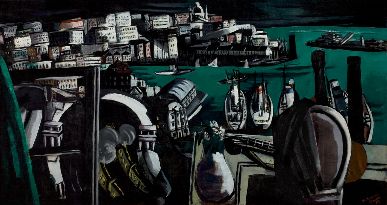Der Hafen von Genua von Max Beckmann