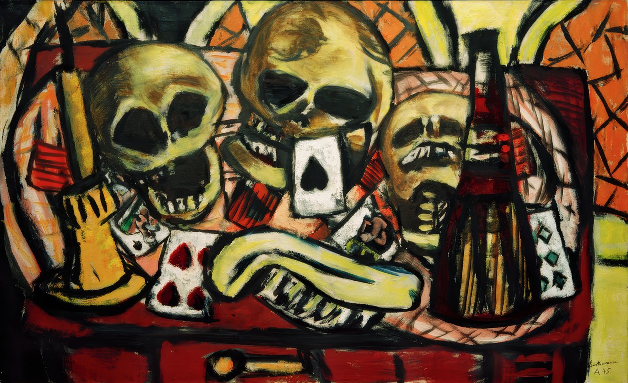 Totenkopfstilleben von Max Beckmann