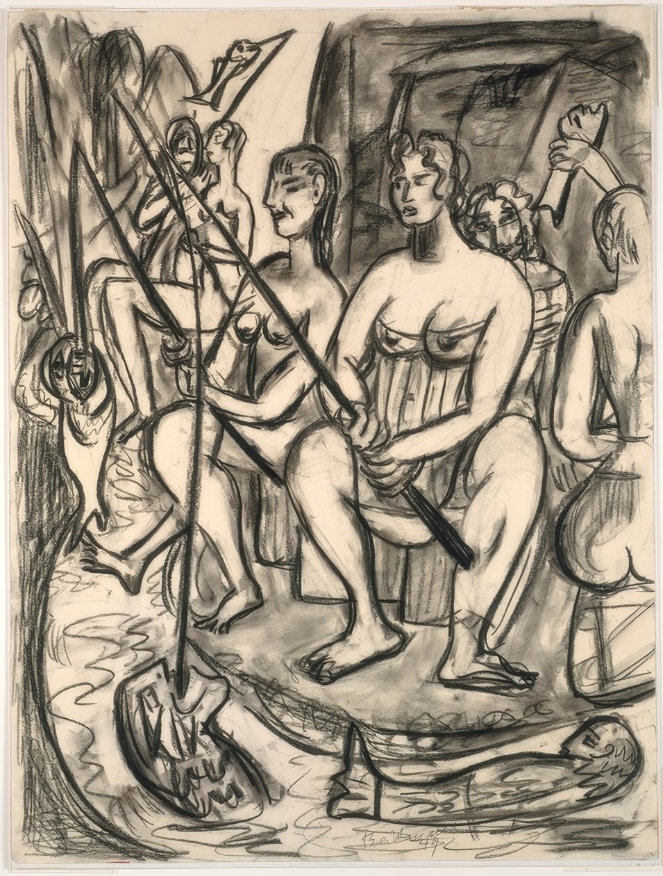 Frauen beim Fischen von Max Beckmann