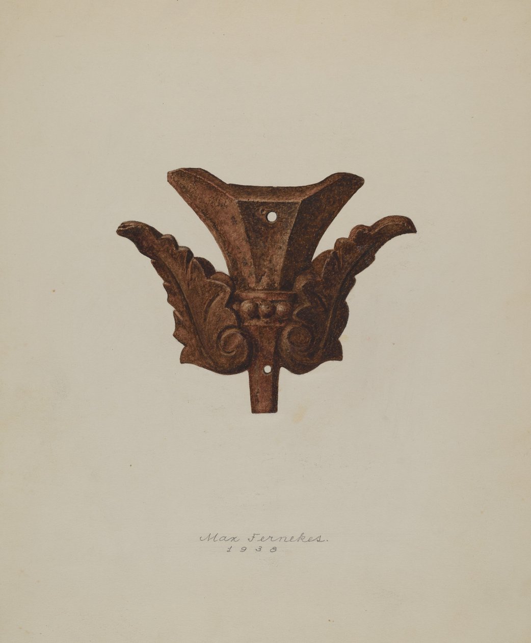 Ornamentales Eisenblatt, 1938 von Max Fernekes