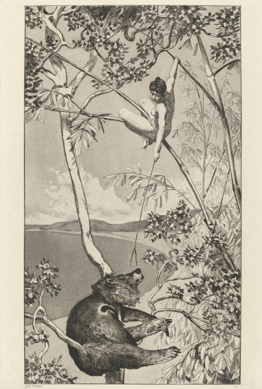 Bär und Elfe: pl.1 von Max Klinger