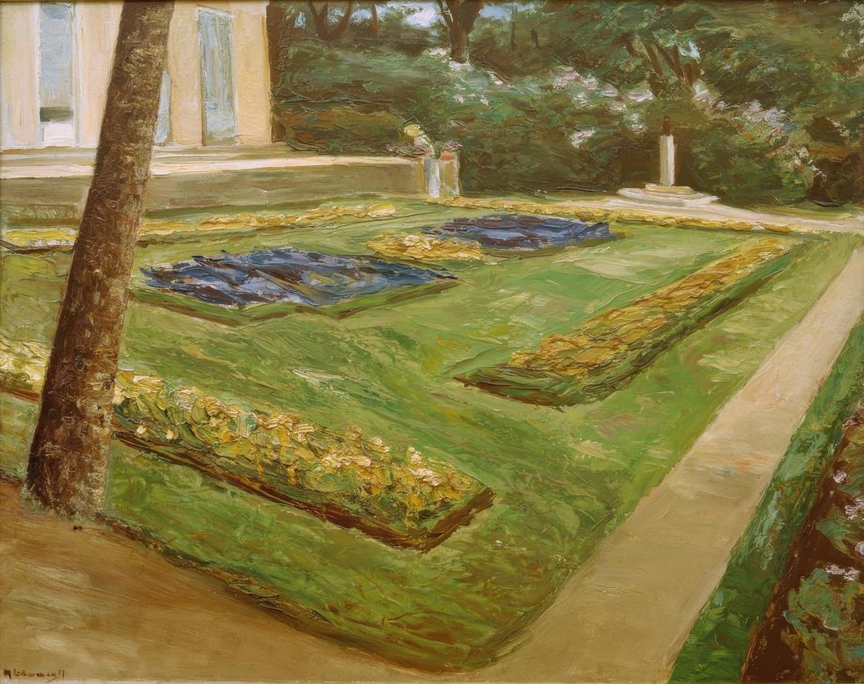 Die Blumenterrasse im Wannseegarten nach Nordwesten von Max Liebermann