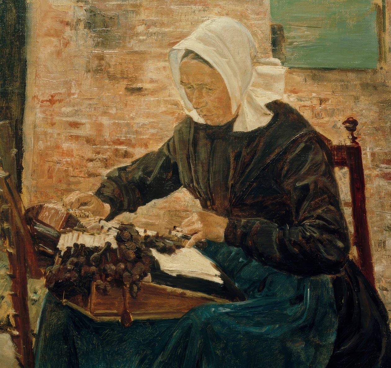 Eine holländische Klöpplerin von Max Liebermann
