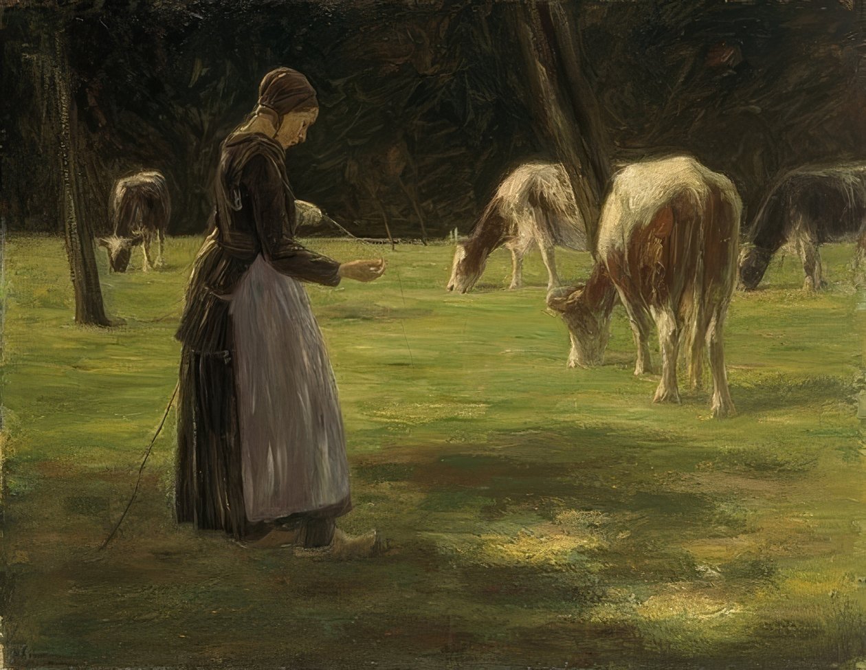 Kuhhirtin von Max Liebermann
