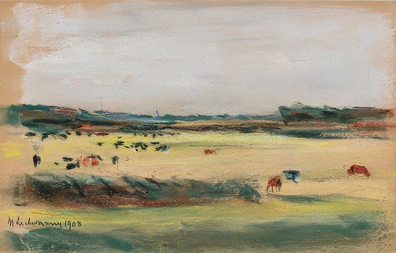 Landschaft mit weidenden Kühen von Max Liebermann