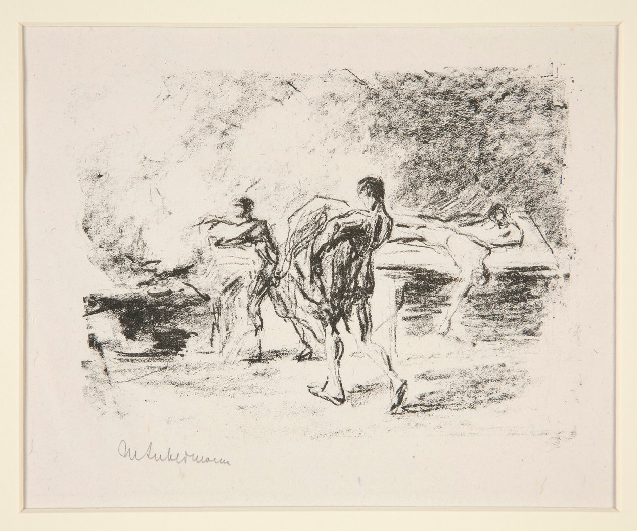 Leichenverbrennung, zu Goethes Bassompierre von Max Liebermann