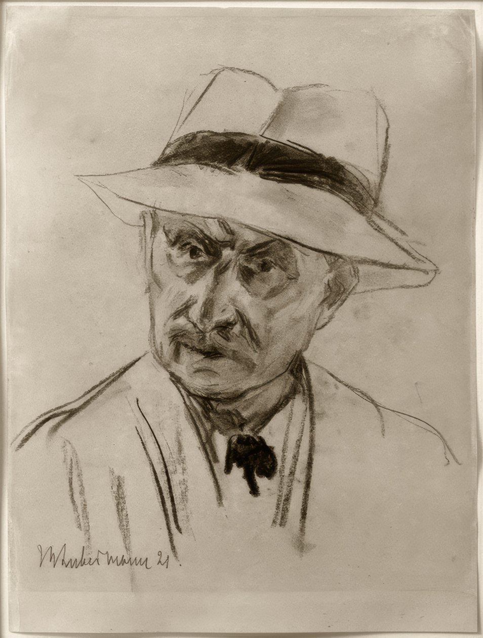 Max Liebermann, Selbstbildnis mit Panamahut von Max Liebermann