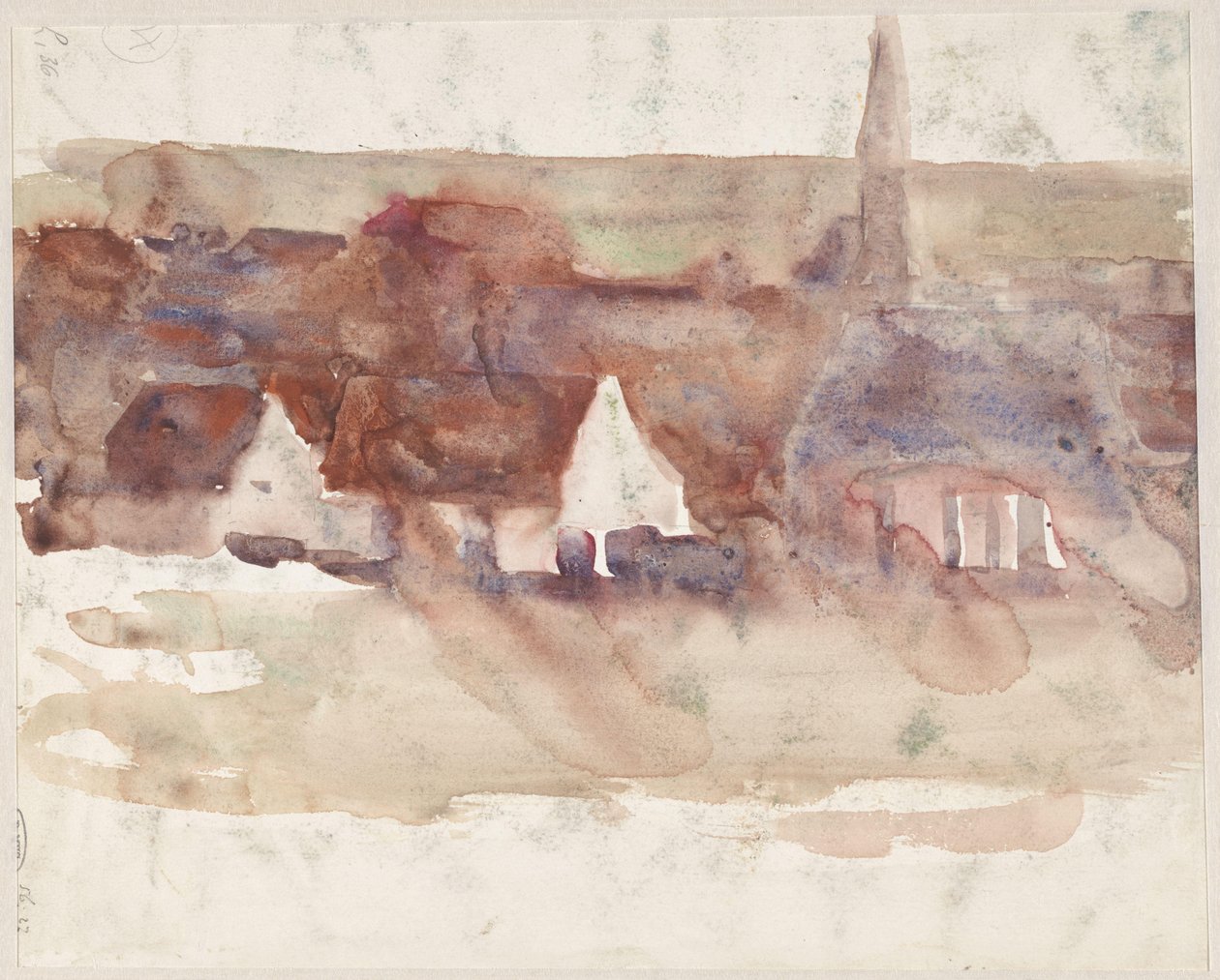 Skizze einer Stadtansicht von Max Liebermann