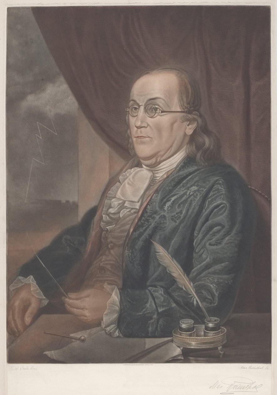Benjamin Franklin von Max Rosenthal after Charles Willson Peale