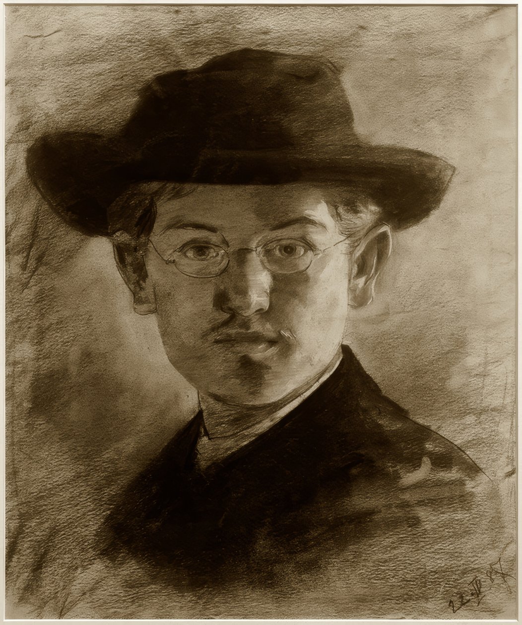 Selbstbildnis mit Hut von Max Slevogt