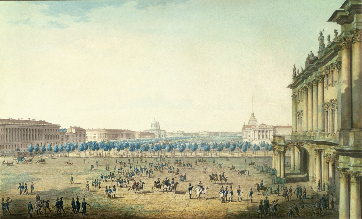 Der Palastplatz, St. Petersburg von Maxim Nikiforovitsch Worobjeff
