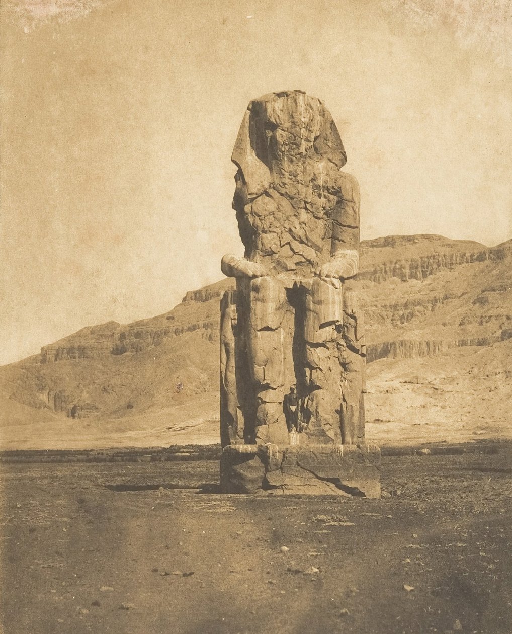 Koloss-Monolith von Amenophis III., in Theben, 1849-50 von Maxime Du Camp