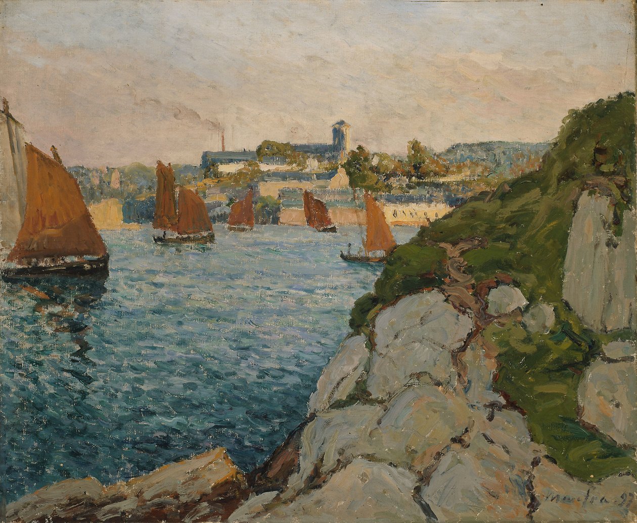 Douarnenez im Sonnenschein, 1897 von Maxime Emile Louis Maufra