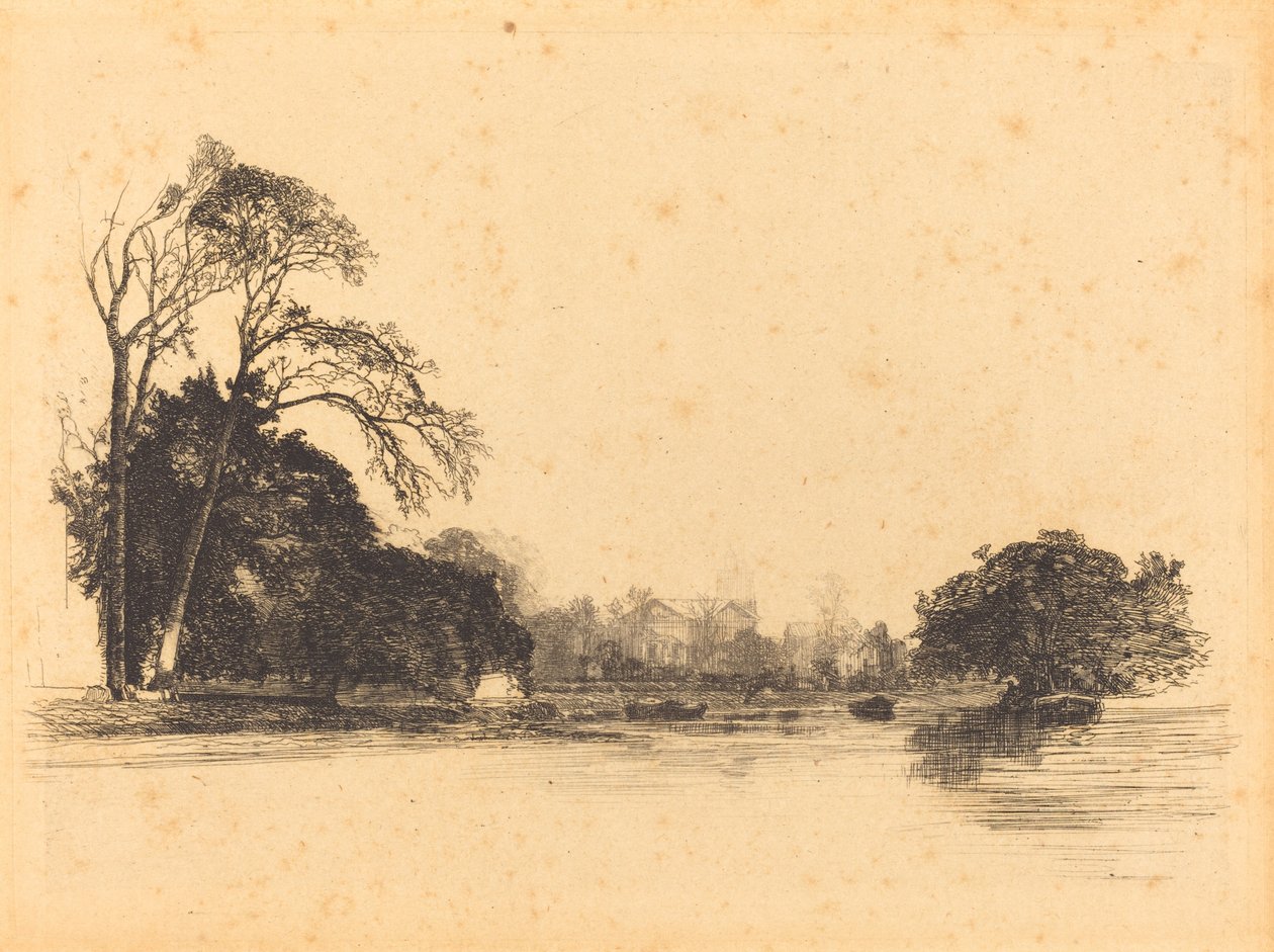 Ufer der Themse von Maxime Lalanne