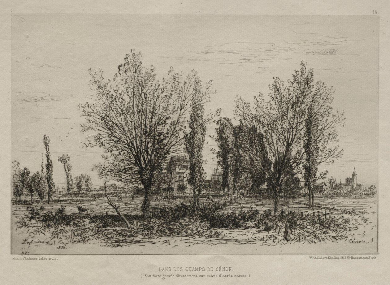In den Feldern von Cénon, 1876 von Maxime Lalanne