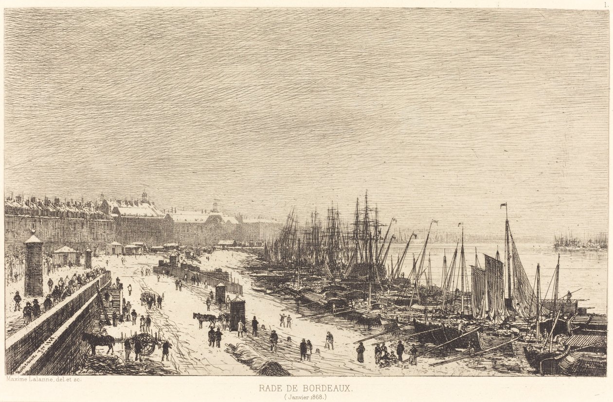 Hafen von Bordeaux von Maxime Lalanne