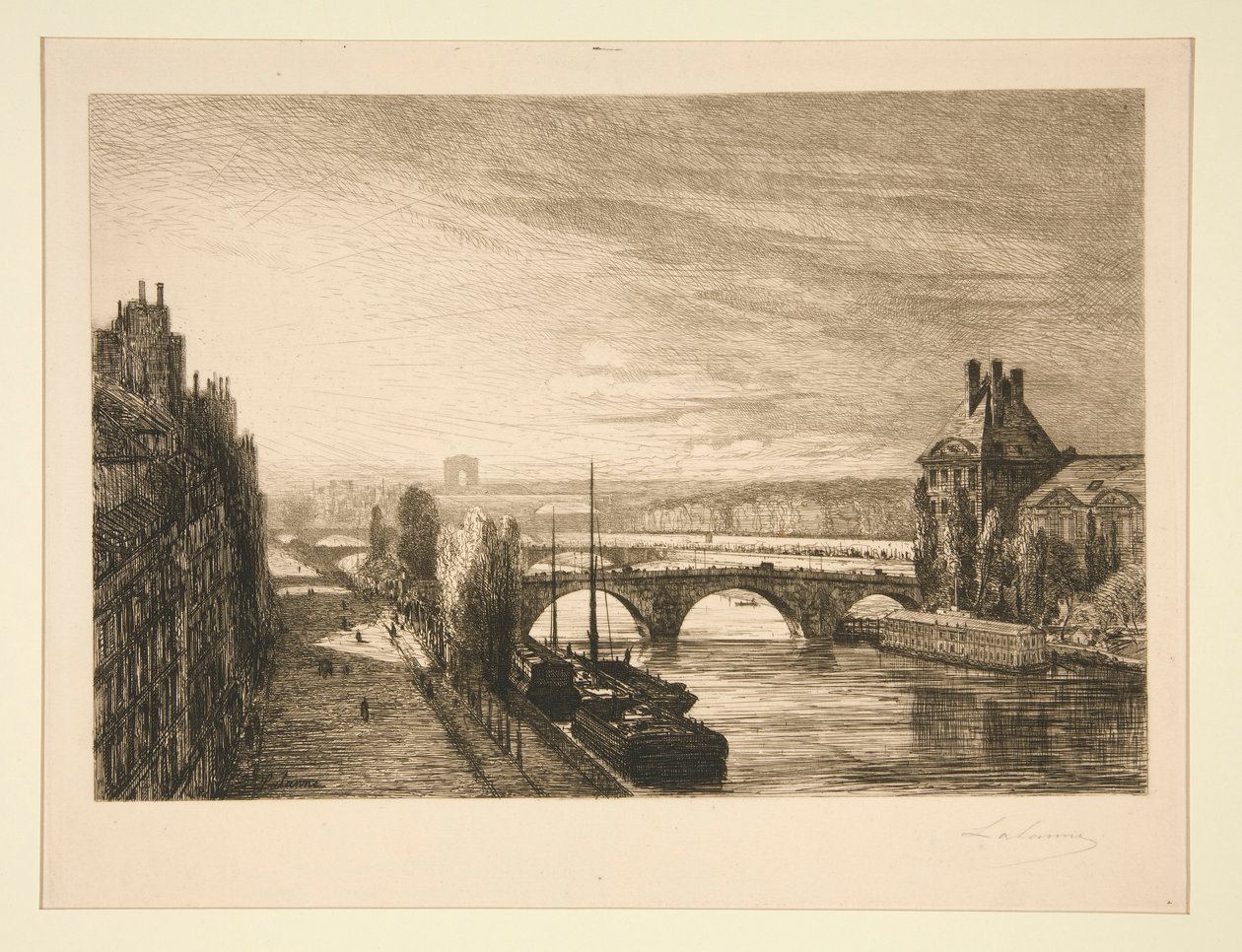 Vue de la Seine, Arc de Triomphe von Maxime Lalanne