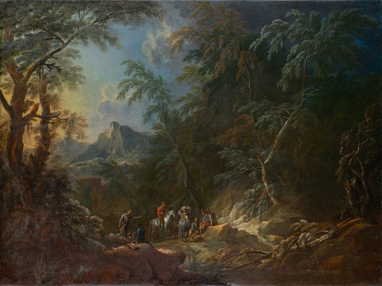 Waldlandschaft "Abend" von Maximilian Joseph Schinnagl
