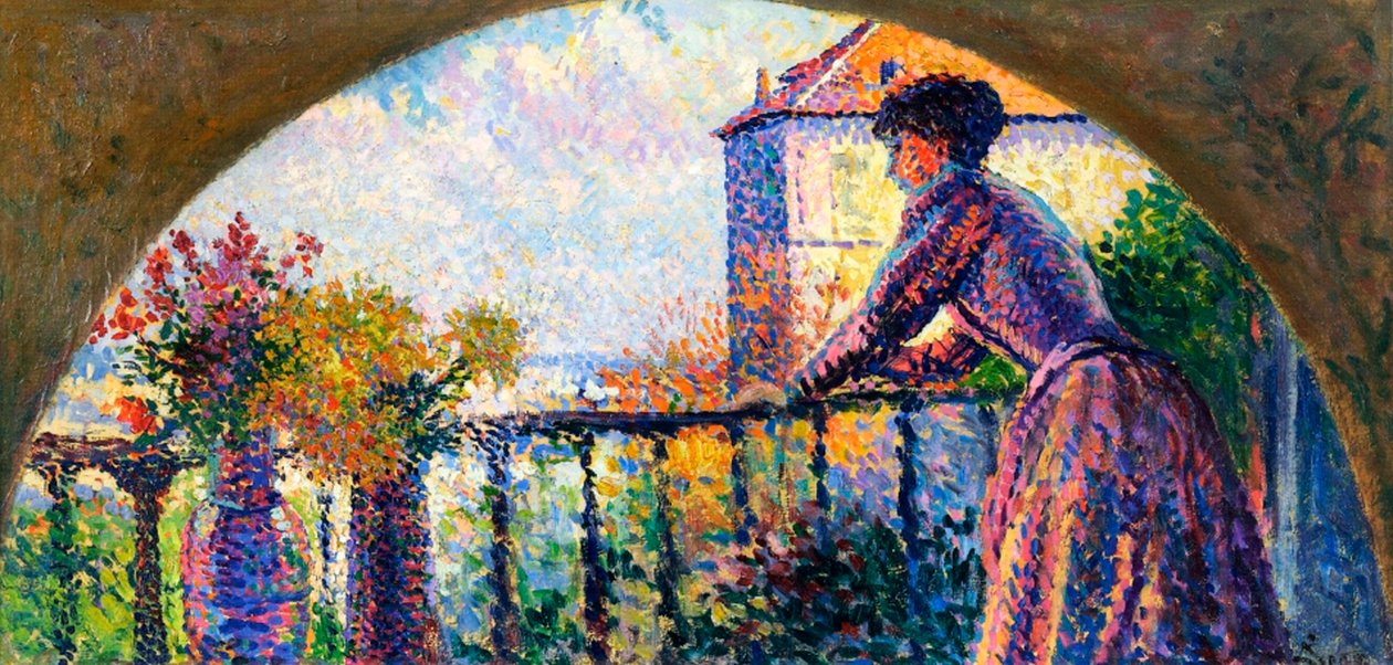 Die Frau des Künstlers, Rue Cortot, Paris, 1893 von Maximilien Luce
