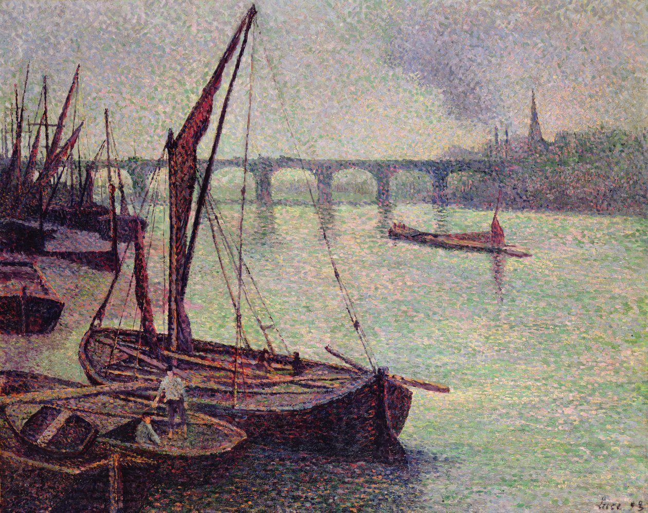 Die Themse an der Vauxhall-Brücke, London von Maximilien Luce