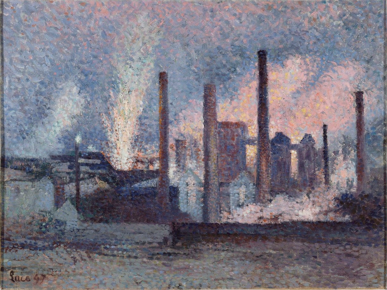 Stahlwerk in Charleroi, 1897 von Maximilien Luce