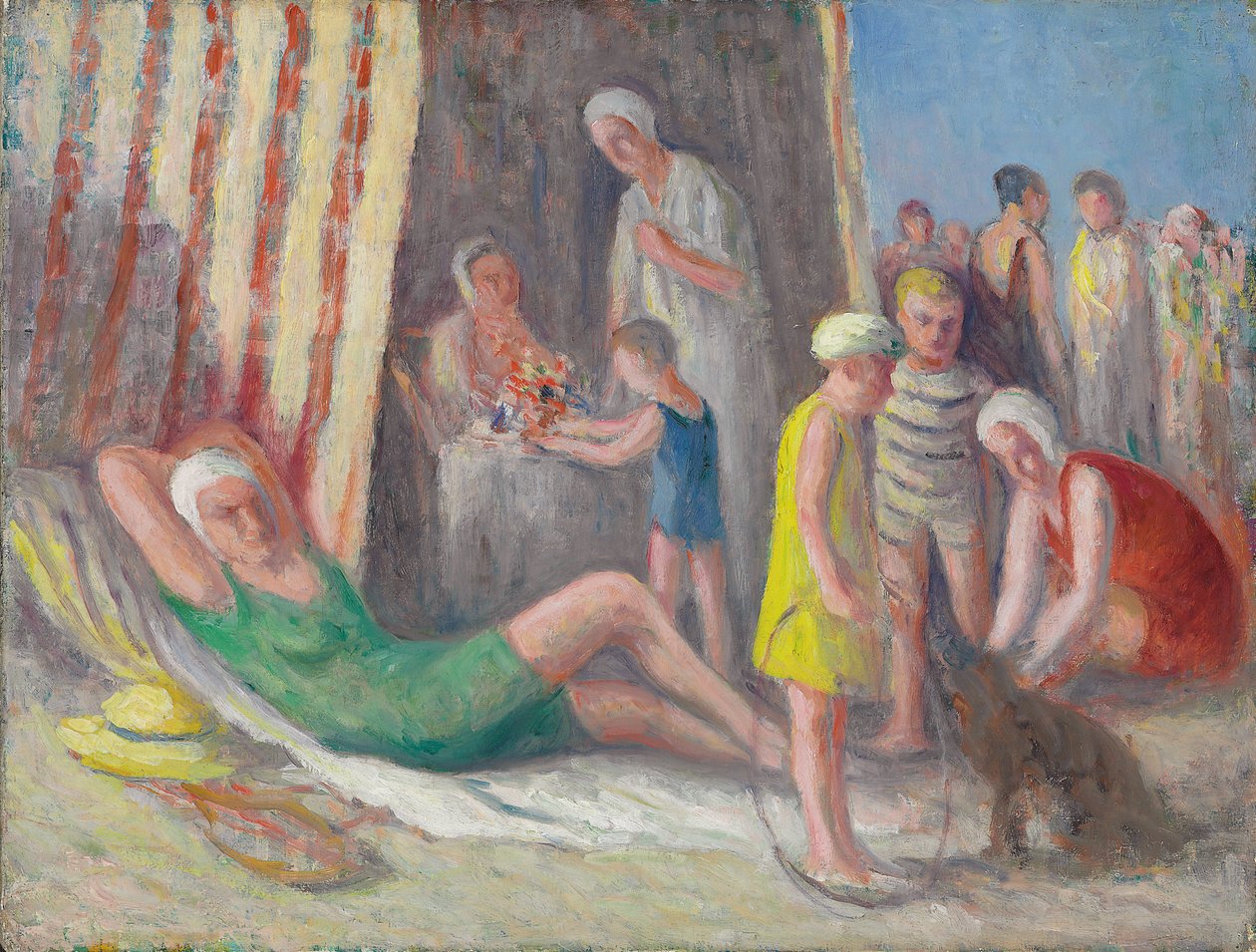Am Strand von Treport, ca. 1939 von Maximilien Luce